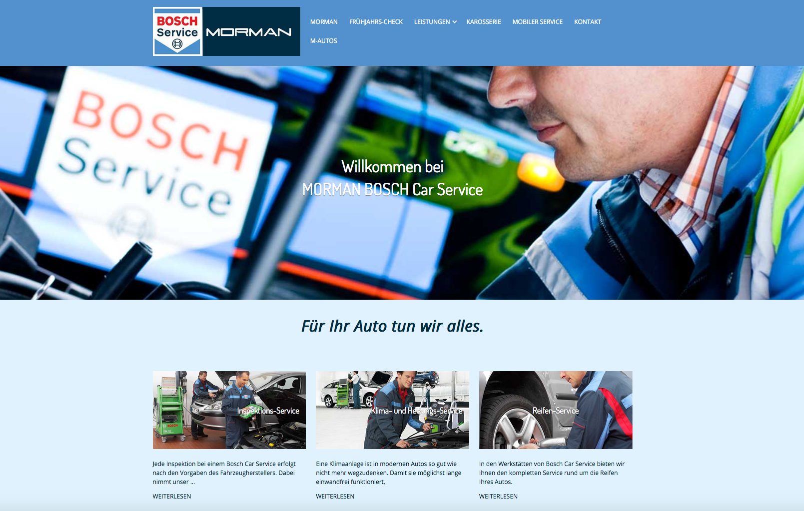 BOSCH MORMAN – Bewährter Kfz-Betrieb mit neuer Website